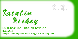 katalin miskey business card